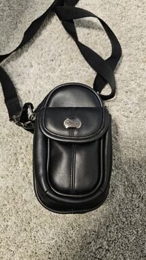 View Black Camera Bag Case Double Zipper Shoulder Strap Belt Loop